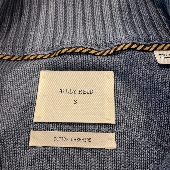 Billy Reid Blue Cotton/Cashmere Men’s Sweater Small - Picture 2 of 9